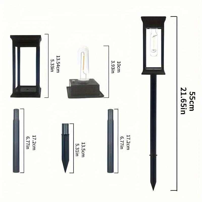12/8 Outdoor Solar Channel Light, Warm Light LED Courtyard Lawn Sidewalk Decorative Bright Light, Solar Outdoor Lighting Lamp