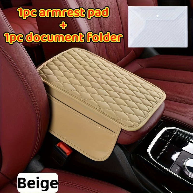 Car Armrest Box Pad, Leather Storage Mat, Multiple Colors, High Quality