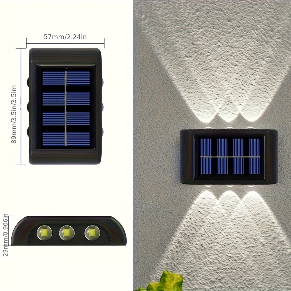 Solar Wall Light / 1 Pack, Perfect for Garden, Street and Garage - Ideal Decorative Choice, Outdoor Lighting, Outdoor Wall Decorative Light, Home LED Landscape Light, Suitable for Outdoor, Courtyard, Villa, Fence, Patio, Garden