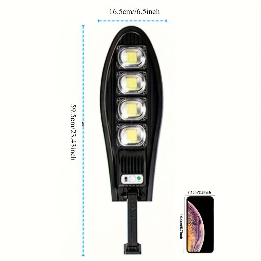 Outdoor Solar Street Light. Ultra-Bright Illumination, Three Lighting Modes, Supports Remote Control and PIR Motion Sensor Dimming. Perfect for Street Lighting, House Exterior Wall Lighting, Courtyard Lighting
