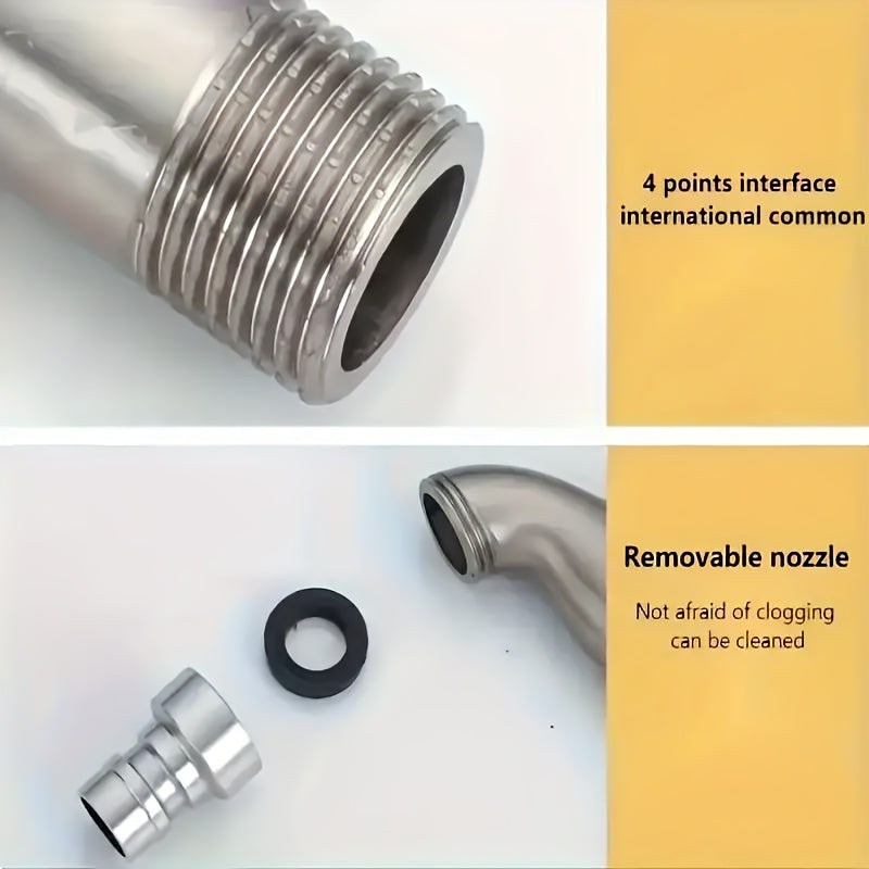 1pc 304 Stainless Steel Single-Outlet Faucet - Multi-Function Washing Machine Tap, for Connecting Washing Machine, Bathroom Extension, Bathroom Hardware