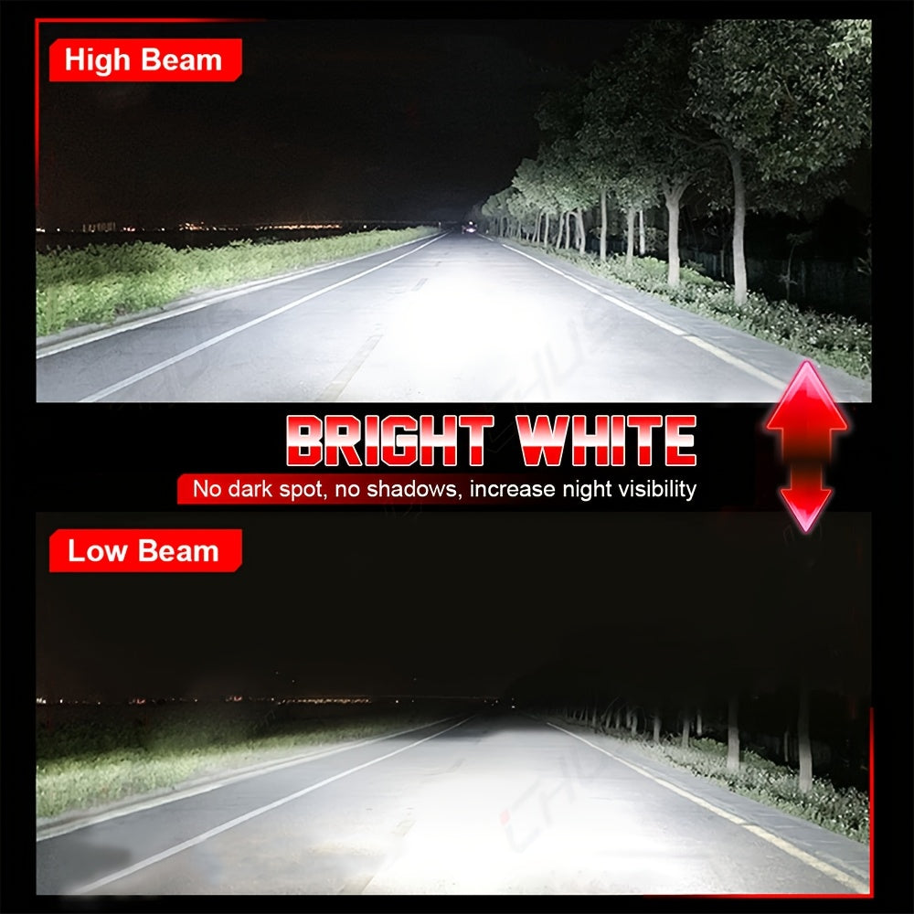 2PCS LED Headlight Kit, Compatible with H11/H7/H4/H1, 9005/9006/9012 - 56000LM, 6500K Cool White Fog Light, 300% Brightness Increase, 300W Power, Suitable for Various Environments and Car Models