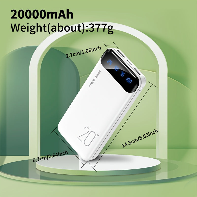 A Portable Power Bank with a Large Capacity of 10000/20000Mah, Suitable for Iphones, Android Devices, Tablets, Headphones, And Other Electronics. It Features Dual USB Outputs And Makes a Great Gift for Birthdays Or Christmas
