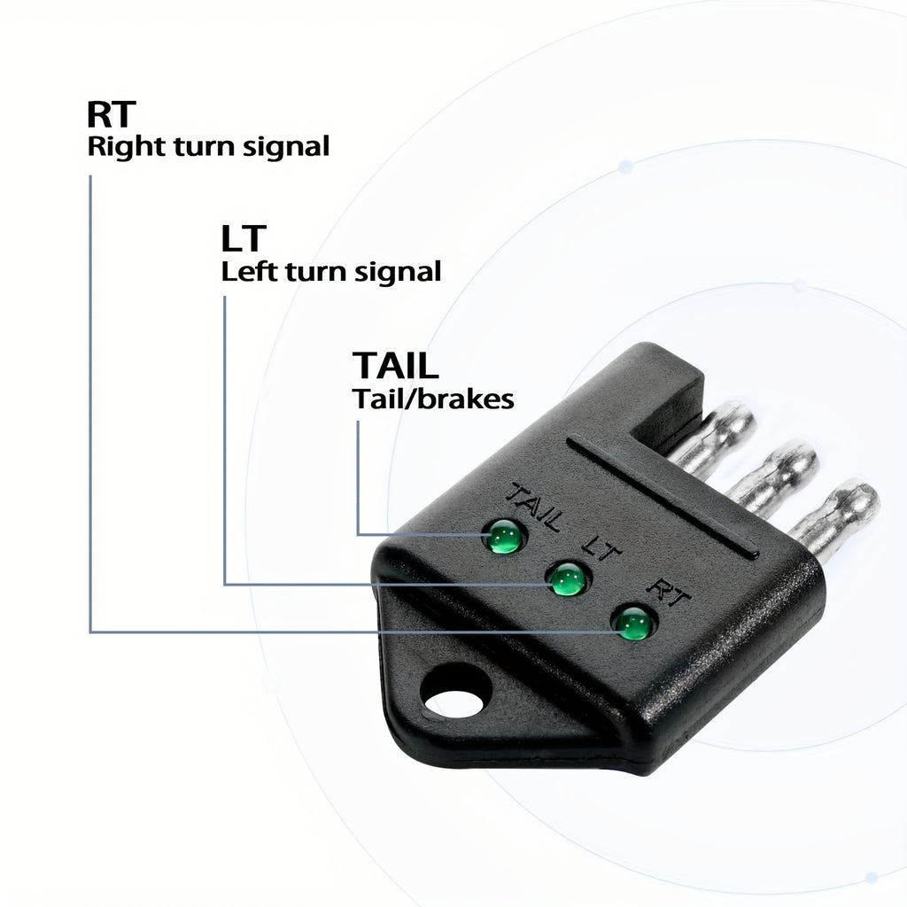 4-Way Trailer Tester Connector – Trailer Wiring Tester, 4-Pin Trailer Light Circuit Tester, Auto Accessory