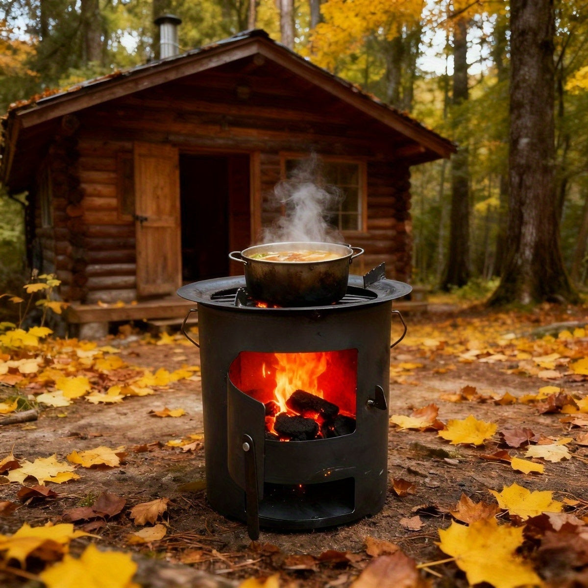 Outdoor Grill, Fire Pit, Patio BBQ Heating Stove, Outdoor Leisure Camping Stove, Charcoal Grill, Hiking BBQ Stove