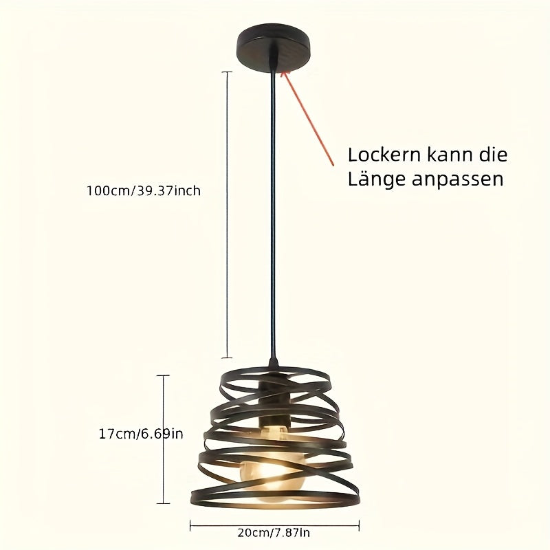 1PC simple pendant light, adjustable cord length, suitable for hall, bedroom, café, restaurant, bar, E26/E27 base, bulb not included