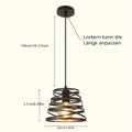 1PC simple pendant light, adjustable cord length, suitable for hall, bedroom, café, restaurant, bar, E26/E27 base, bulb not included