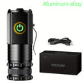 P35 Single High Brightness Flashlight, 18350 Lithium Battery Powered, Strobe Light Mode, Pen Clip Design & Bottom Magnet, Perfect for Home Use Walking Working and Ideal Gift
