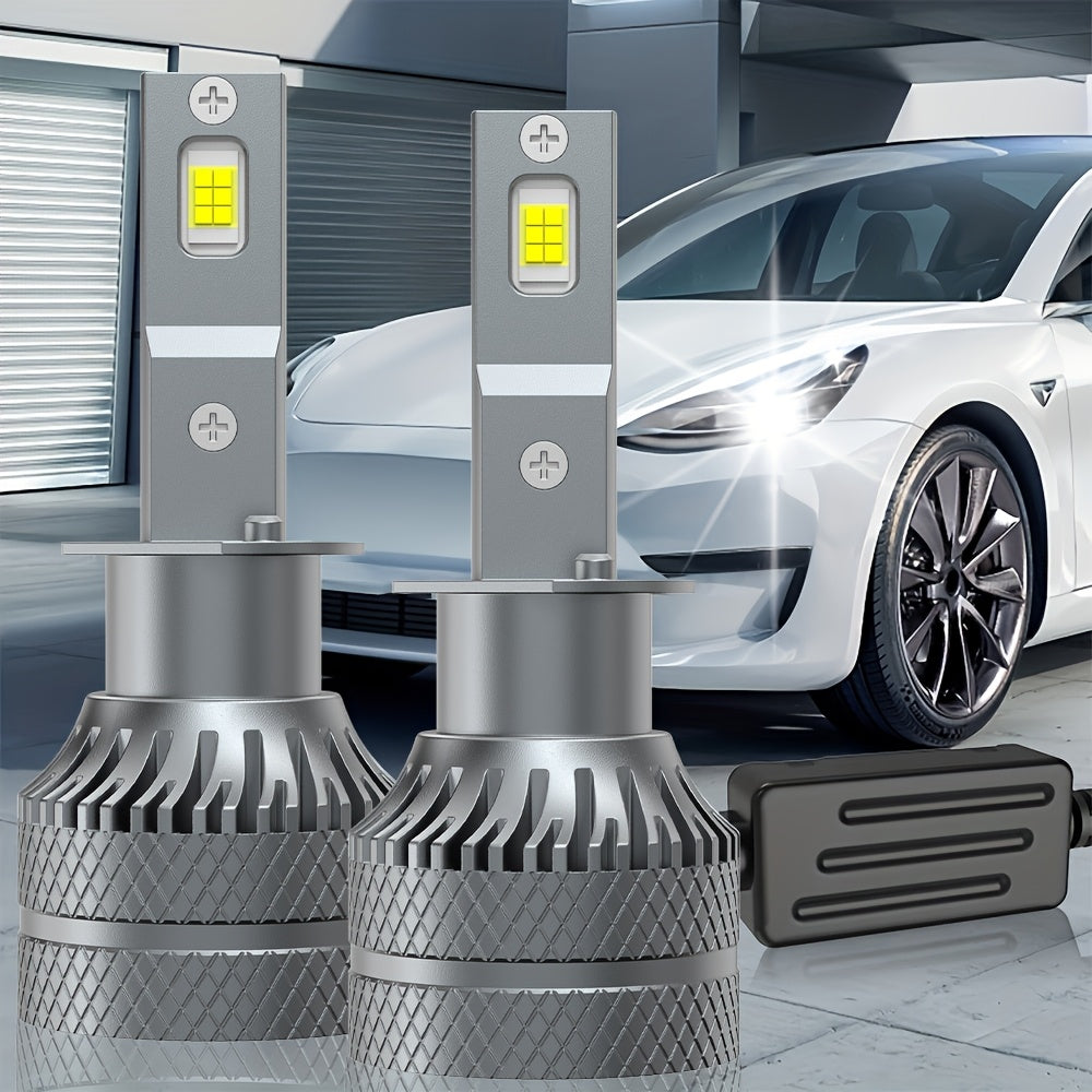 2PCS Super Bright Car LED Lights, 29500LM, Super Bright White Light, 9005/9006/9012, H1/H4/H7/H11 - Car Headlights, Plug-and-Play, Super Heat Dissipation LED Lights, No Battery, Driving Light, Spotlight