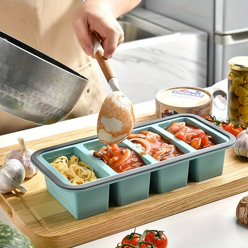 Compartment Food Storage Box, Microwavable & Freezable, Sealed Divided Lunch Box, Dishwasher Safe, Ideal for Meal Prep and Refrigerator Storage