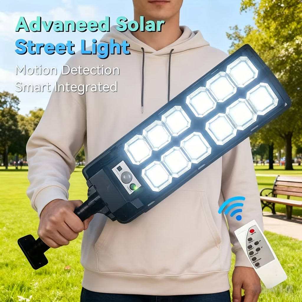 1 PC Outdoor Solar Motion Sensor Street Light, Powerful LED Solar Outdoor Courtyard Street Light, Wide Angle Outdoor Lighting, with PIR Motion Sensor and Automatic On/Off Switch - Perfect for Garage, Backyard, Doorway, Street Lighting, Garden