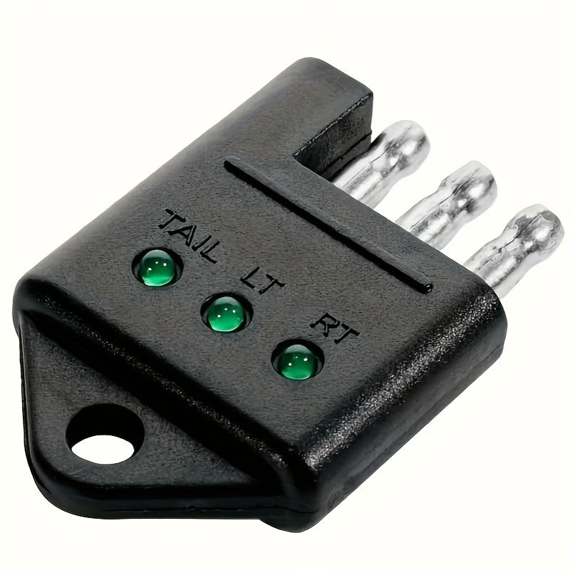 4-Pin Trailer Light Circuit Tester – Durable ABS Connector for Easy Electrical Testing, 4-Way Trailer Wiring Tester, Auto Accessory, Electrical Testing | Rugged ABS Connector | Metal Contacts