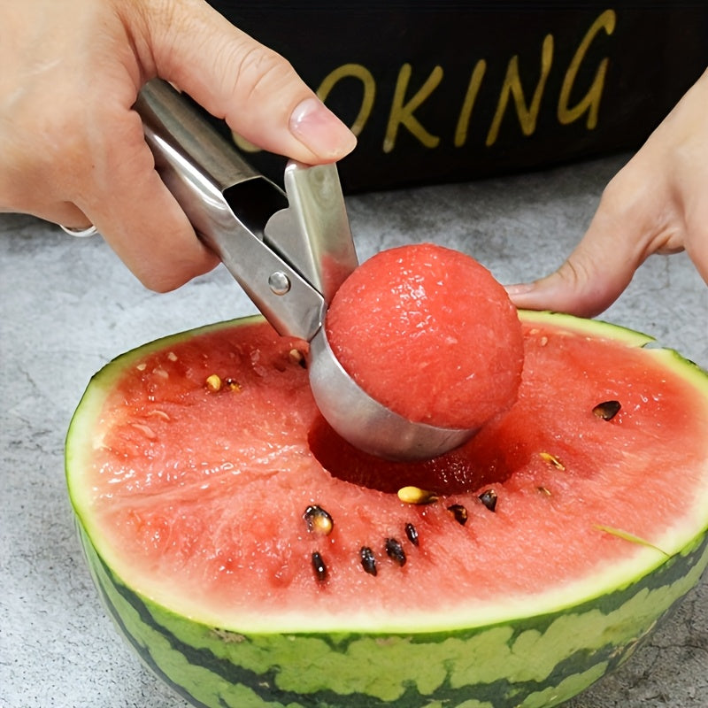 Stainless Steel Ice Cream and Fruit Scoop, Durable Round Melon Baller, Food Safe Scooper for Watermelon, Cantaloupe and Papaya