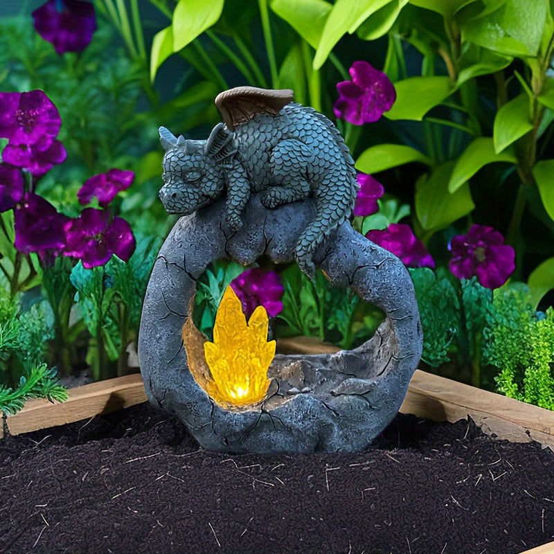 Garden Courtyard Outdoor Dinosaur Crystal Solar Light Lawn Decorative Ornament Statue Landscape Light