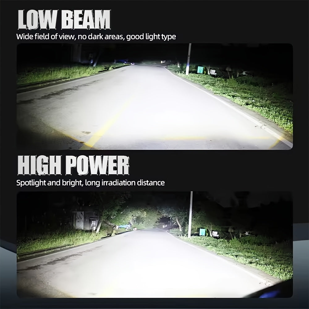 2-Pack LED Car Headlights - 280W Power, 60,000 Lumens Brightness, 6500K Color Temperature, 360° Beam, High/Low Beam Switching, 300m Illumination Distance, Turbo Fan Design, CANBUS Error-Free
