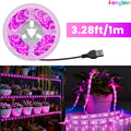 Indoor Full Spectrum LED Plant Grow Light Strip, Pink Purple, 5V USB Powered