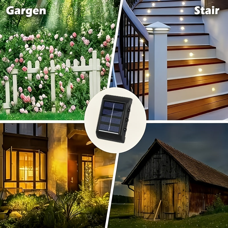 5-Piece Solar Wall Light Set, Dual Up and Down Light Source Design, Equipped with 6 LED Beads, Suitable for Ambient Lighting and Holiday Decoration in Various Scenarios such as Indoor Walls, Hallways, Outdoor Gardens, Villas