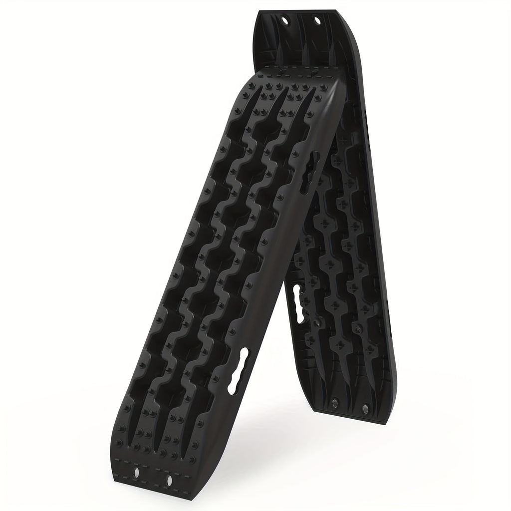 Pair of Off-Road Traction Boards, 42-Inch Large Recovery Boards, Suitable for 4WD Vehicles on Mud, Sand, Snow, and Rocky Terrain. 4X4 Twin-Board Recovery Track Tire Traction Mat, Suitable for RVs, Trucks, Jeeps, and SUVs
