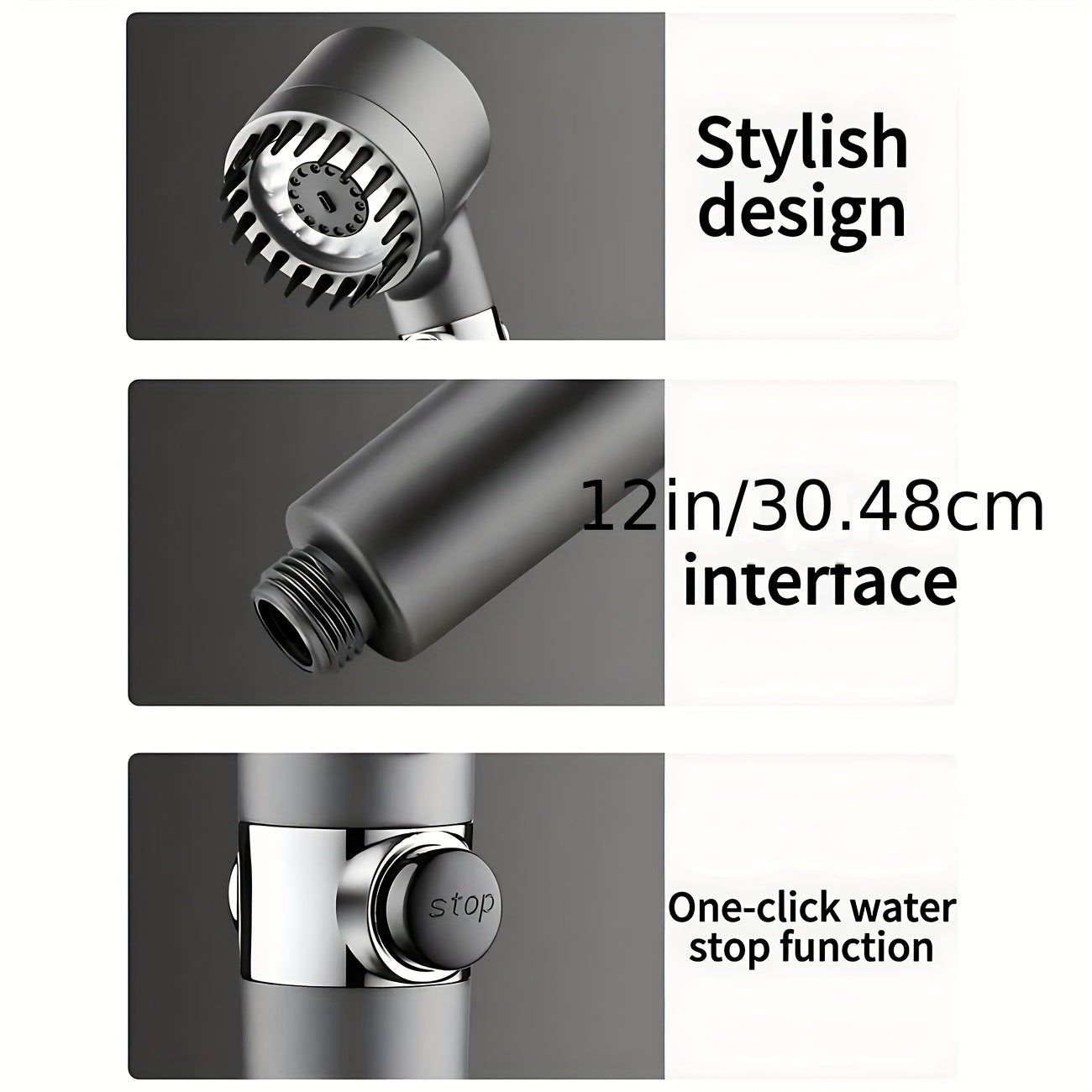 High Pressure Shower Head with Turbo Spray - Wall Mount, No Power Needed, 6-Stage Water Filter, Skin-Friendly - Rain Shower Set with 68-inch Hose