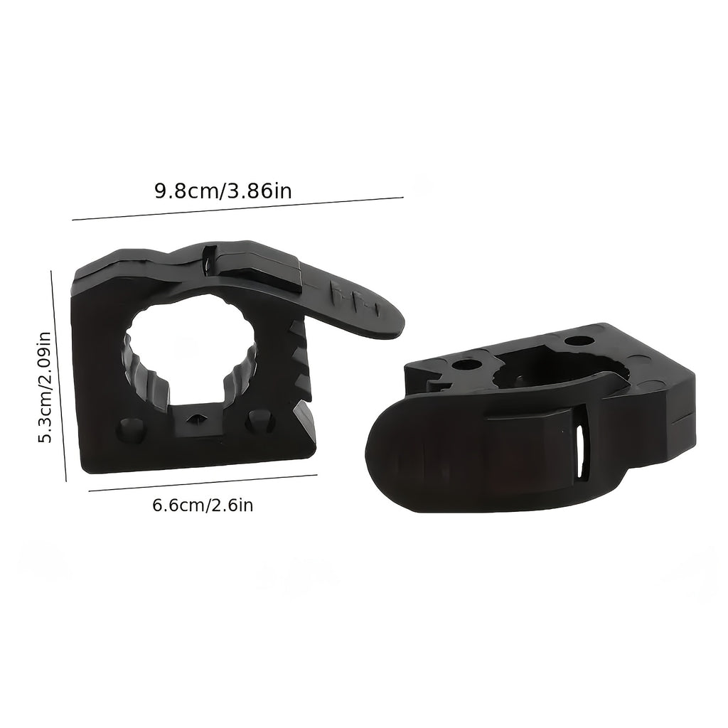 Rubber Clamp Quick Release Shovel Holder with Reinforced Hardware, Mounting Bracket for 1" to 1.6" Diameter Tools, Fits Off-Road Trucks, Trailers, RVs, Boats, ATV, UTV