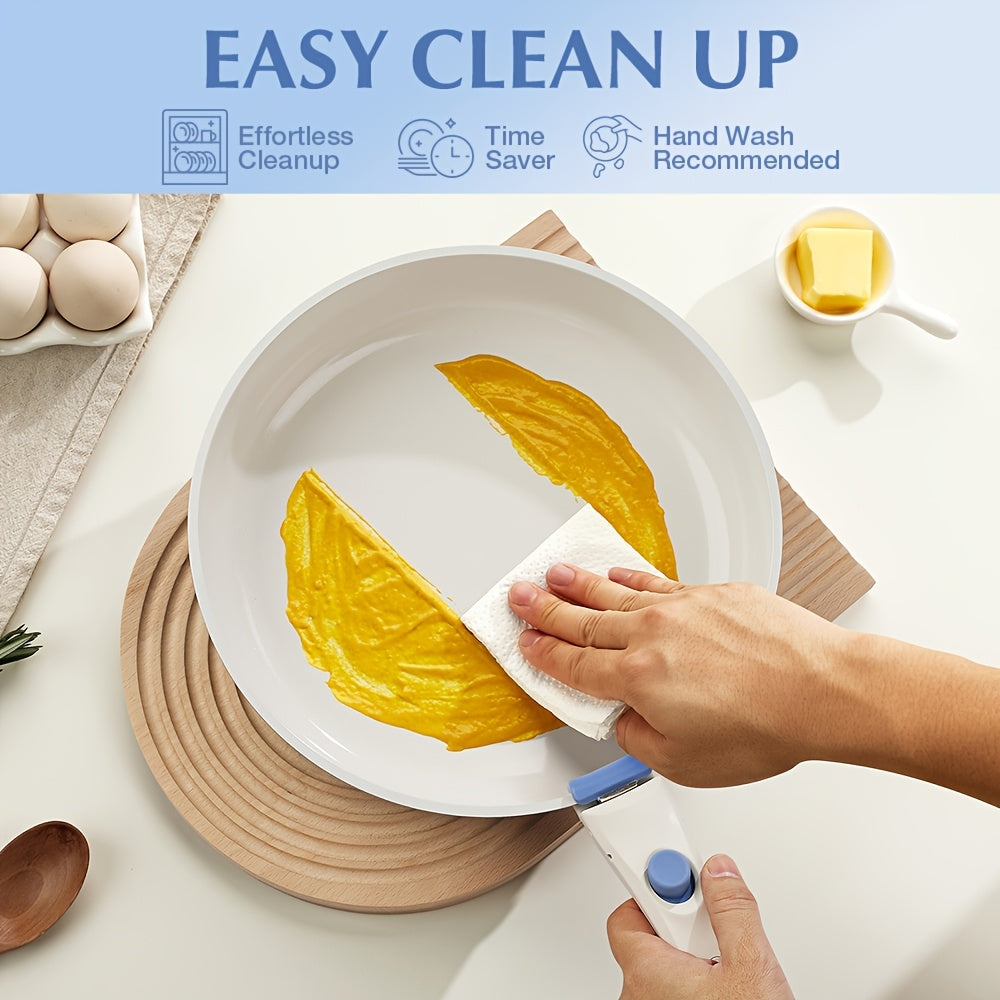 5PCS Non-stick Cookware Set, Detachable Handle Pot and Frying Pan Set, Induction Compatible Oven Safe Kitchen Cookware Set