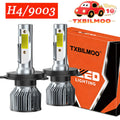 9003 H4 TXBILMOO 2-Pack LED Headlight Bulbs High/Low Beam Set Bright White 10000Lm, No Battery Included