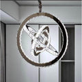 LED Crystal Chandelier, Classic Modern Style Pendant Light, LED Ceiling Light, Crystal and Stainless Steel Material, Suitable for Dining Room and Living Room (Cool White Light)