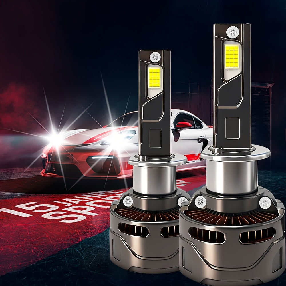 2-Pack H4 H7 9005 9006 H11 H1 H13 Headlight LED Car Headlights, 500% Super Bright, Canbus External Driver, 52500LM, Ultra-Long Life Fast Cooling Fan - B13, No Battery Included