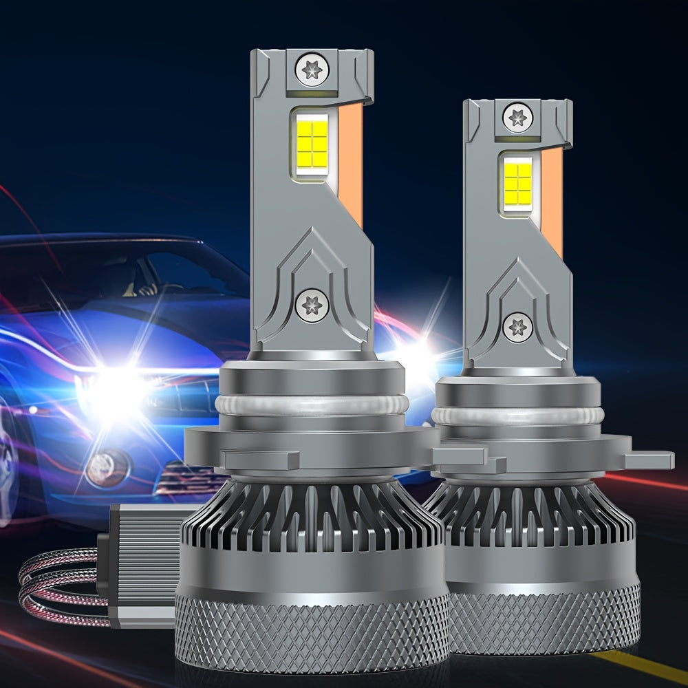 2-Pack 40000LM Super Bright LED Headlight Bulbs Dual Copper Tube Design, H7 800% High Brightness, 6500K 220W, 12V Aluminum Alloy, Direct Plug-in Installation, No Battery Car Headlight 9012/HIR2 9006/HB4 9005/HB3 H11/H9/H8