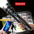 High-Power Digital Flashlight with Rechargeable & Zoom Functions, Ideal for Lighting Furniture & Kitchen Areas, as well as Emergency Situations, IP44 Waterproof Rating