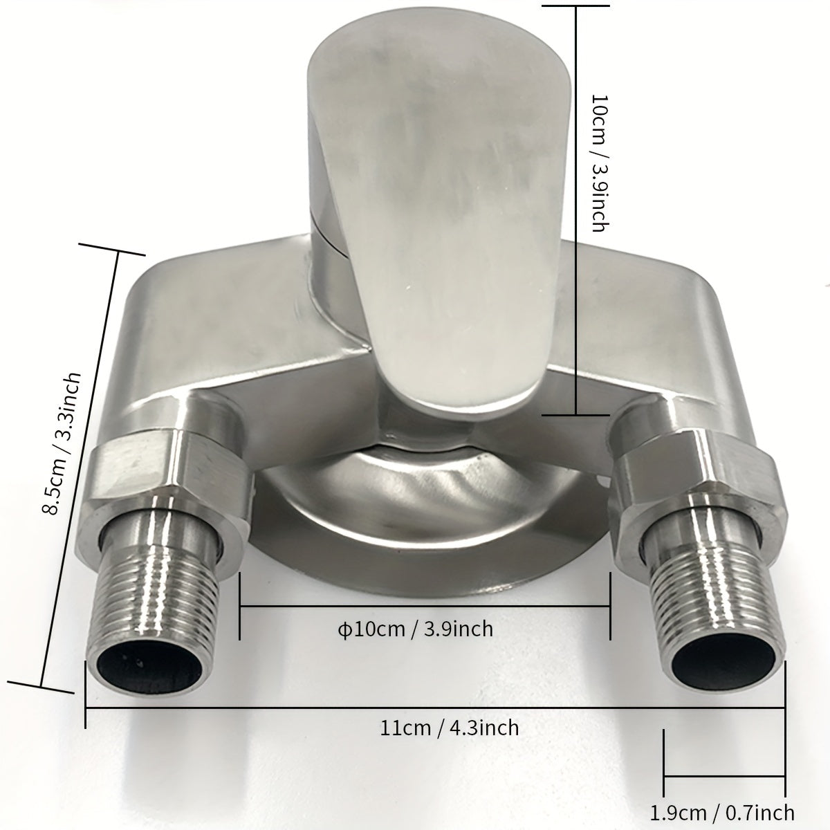 Stainless Steel Shower Faucet - Hot & Cold Water Mixer, Brushed Finish Minimalist Design Wall Mount Shower Valve for Bathroom & Shower