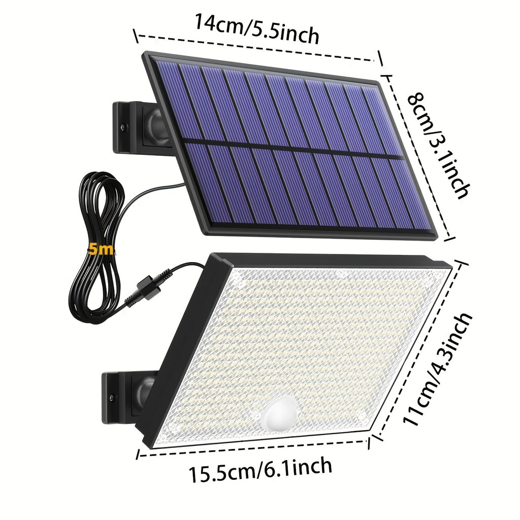 1 Pack 400 LED Outdoor Solar Light, Courtyard Wall Light with Sensor, Solar Street Light, IP65 Protection Rating, Automatic Dusk-to-Dawn Illumination, Perfect for Home Garden Pathway Lighting, No Wiring Needed, Energy Saving & Eco-Friendly