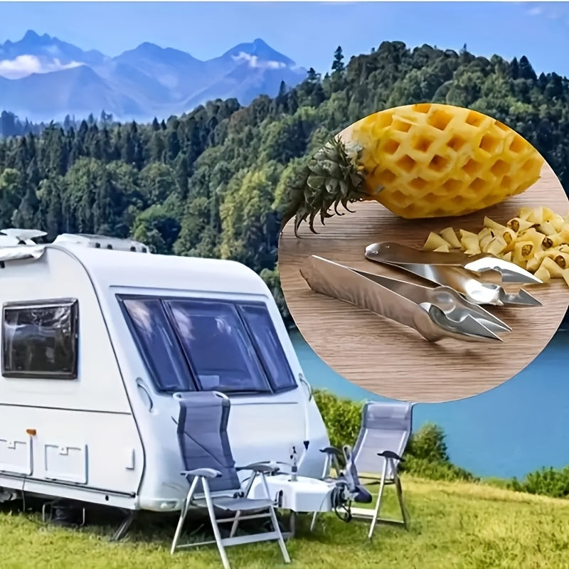 Stainless Steel Pineapple Corer – Multifunctional Fruit & Strawberry Corer, Kitchen Tool for Easy Peeling & Slicing, Pineapple Corer & Slicer