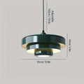 Large Retro Mid-Century Modern Pendant Light - Semi-Flush Mount Pendant Light, Suitable for Dining Room, Living Room, Bedroom, with Metal Bowl Shade, Dimmable Function, E26 Socket (Socket Sold Separately)