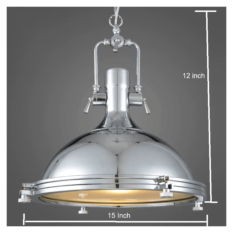 Vintage Chrome Pendant Light