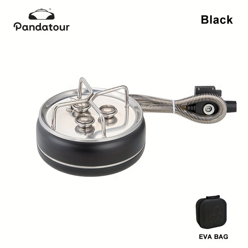 Pandatour Outdoor 3-Burner Camping Stove - Portable Gas Stove with Trigger Ignition, Ideal for Backpacking, Picnic & Road Trips (Gas Canister Not Included), Camping Stove | Compact Stove | Trigger Ignition