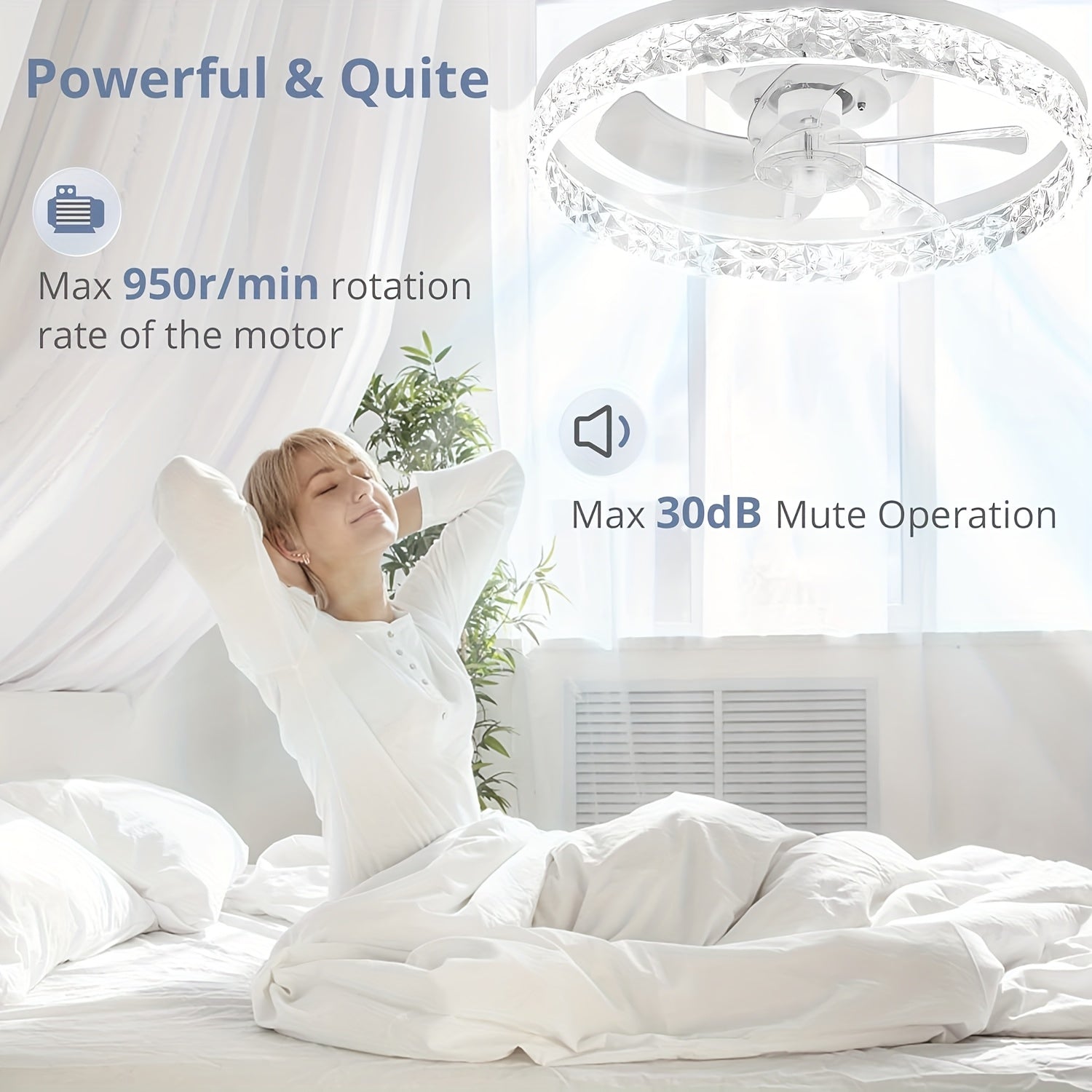 19.7 Inch Low Profile Flush Mount Ceiling Fan with Light, 3 Color Dimmable LED, 6 Speed Timer Remote Control, Reversible Motor Ceiling Lamp for Room & Bedroom Decor
