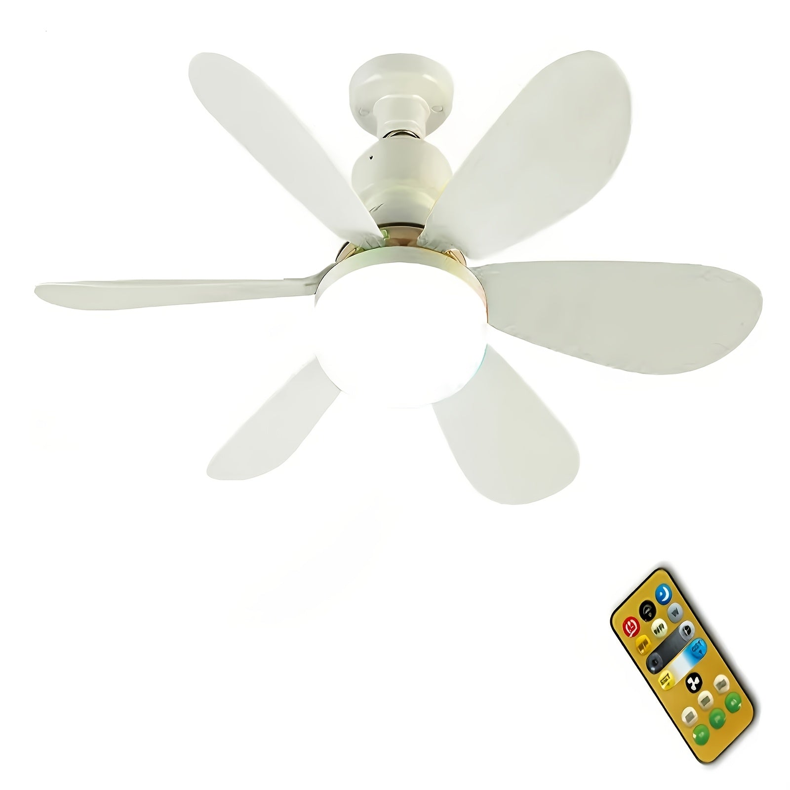 Sofucor 1 Piece 20" Flush Mount Ceiling Fan with Light, Remote Control, Small Ceiling Fan with Light, Timing & Dimmable 3 Colors, E26 Base Ceiling Fan, Ideal for Bedroom, Living Room, Garage, Kitchen