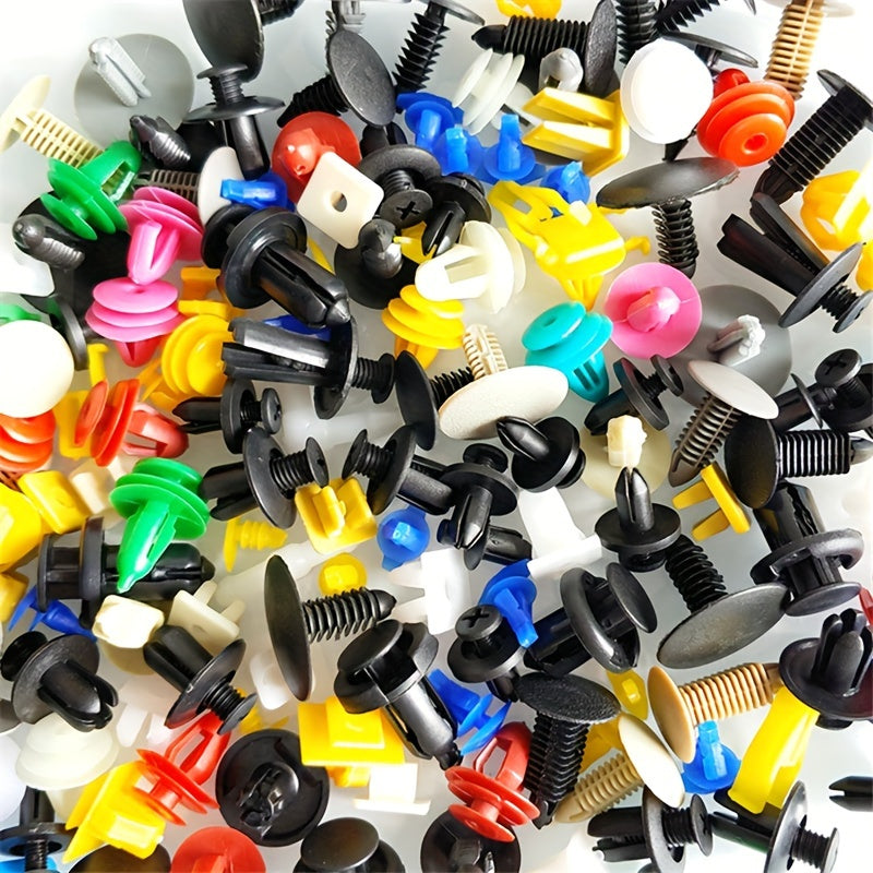 50/100/200-Piece/Set Durable Plastic Retainer Clips – For Car Fenders, Bumpers, Doors & Interiors – Push-Type Fasteners for Securely Fixing Panels and Liners