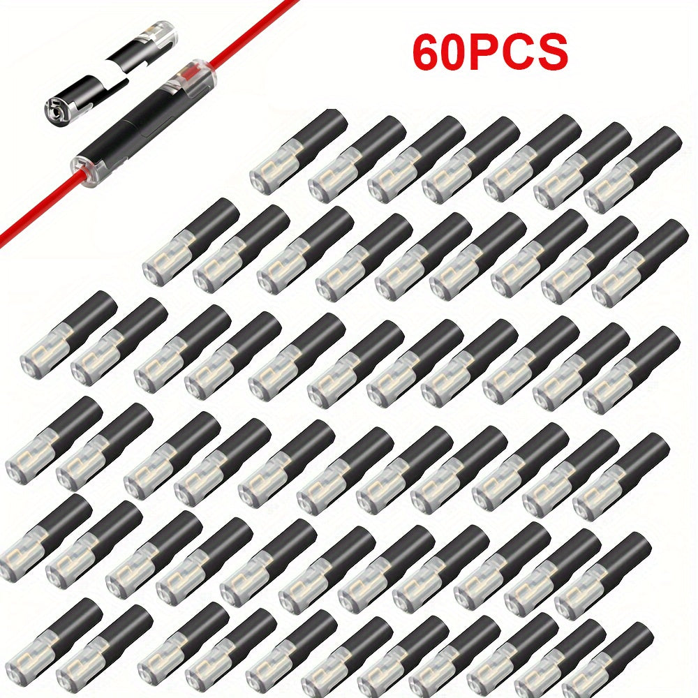 Black Terminal, 1-Pin 2-Pin Plugable Universal Quick Splice Connector