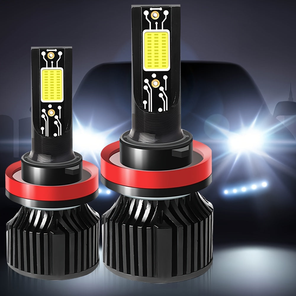 2PCS Car LED Headlights, High/Low Beam Integrated, 500m Illumination Range, H1, H4, H7, H11, CSP Chip, CANbus Compatible, Error-Free, HB3/9005, HB4/9006, HIR2/9012-G05, 12V/24V, 400% Brightness Increase, No External Battery Needed