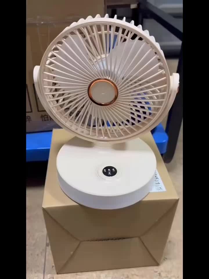 New Desktop Fan with Charging Port, Adjustable Wind Direction and Ambient Light Function, Ideal for Desk Office and Living Room Use