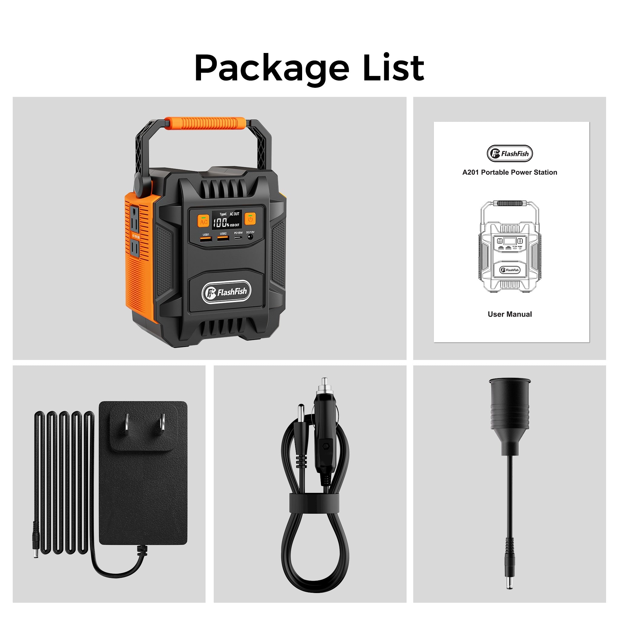 60W太陽能板/200W（峰值400W）行動式電源/200W太陽能發電機配備60W太陽能板，172.8Wh備用鋰電池電源，帶AC插座、DC介面、USB、QC3.0太陽能介面，行動式發電機適用於禮品、家庭、戶外露營|應急
