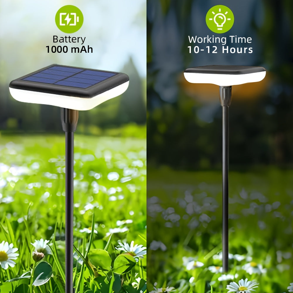 4/8-Piece - LED Solar Light, Outdoor LED Lawn Atmosphere Light, Solar Powered, 1000mAh Battery Capacity, IP65 Outdoor Courtyard Light, Easy Installation, Suitable for Courtyard, Porch, Lawn, Garden Decoration