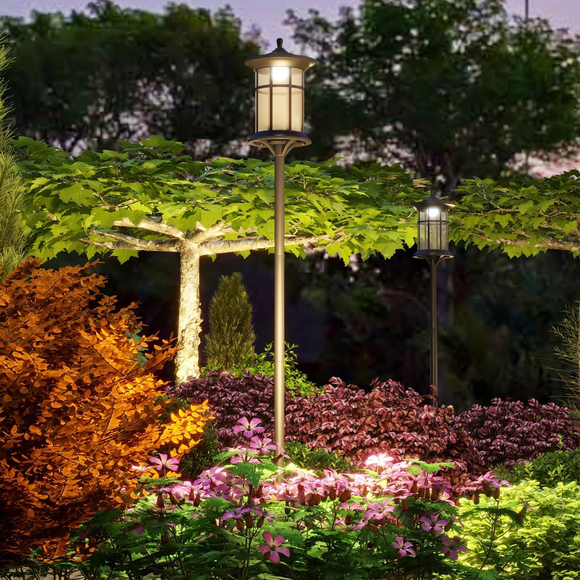 Outsunny Solar Lamp Post Light, 72" LED Outdoor Street Light, IP44 Protection Rating, Perfect for Courtyard, Garden, Backyard, Pathway, Cool White Light