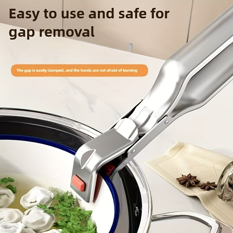 Stainless Steel Heat-Resistant Clip | Kitchen Bowl &amp; Steamer Tongs, High-Temperature Resistant, Ergonomic Handle - Lightweight &amp; Easy to Use, for Air Fryer, Steamer, Oven | Essential Kitchen Cooking Tool