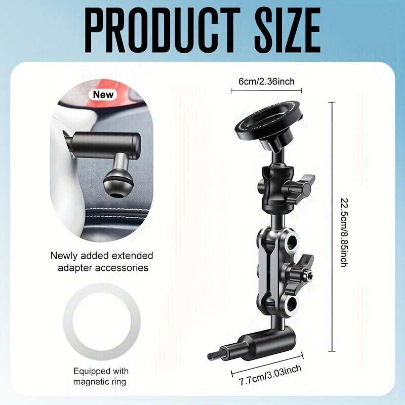 Off-Road Magnetic Phone Holder, Universal Car Off-Road A-Pillar Handle Magnetic Phone Mount, Truck A-Pillar Phone Holder, Aluminum Alloy Support Rod Car Phone Mount