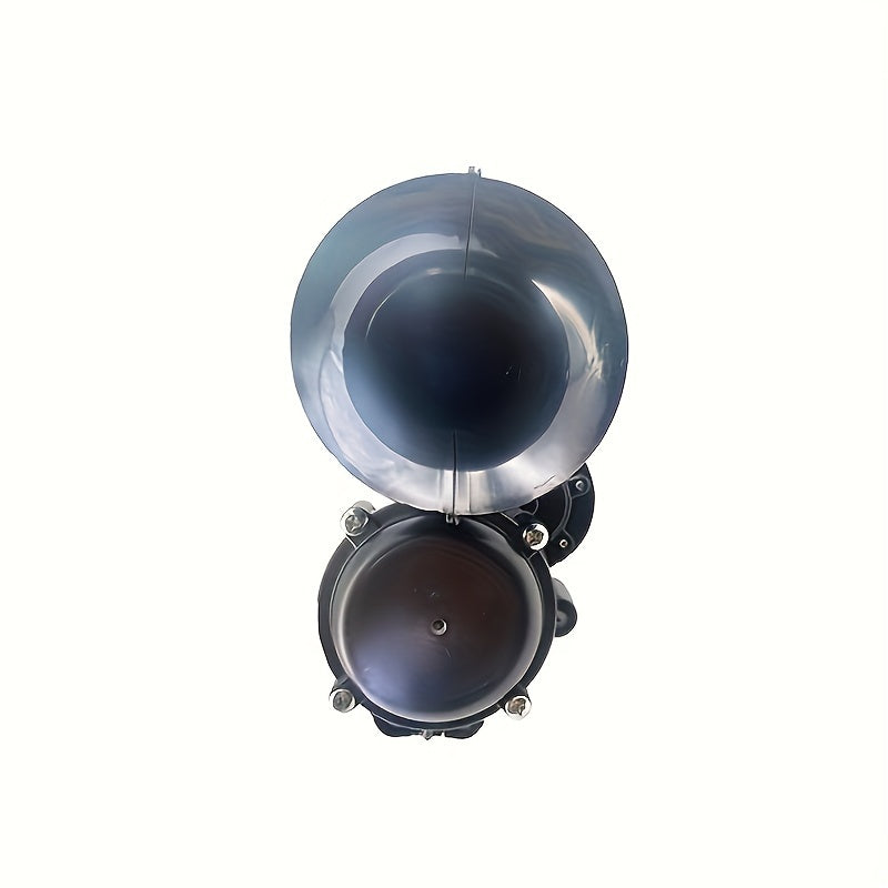 Drimore Super Loud Black Snail Air Horn for Trucks, Cars & Motorcycles - 12V/24V Electric Horn, Matte Finish, ABS & Metal Construction, 135dB Sound Level, Universal Fit for All Vehicles, Vehicle Air Horn