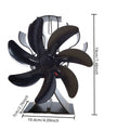 Heat Powered Stove Fan, Flue Pipe Fireplace Fan, Non-Electric 7-Blade Wood Stove Fan, Quiet Suitable for Gas/Wood/Pellet Stoves, Heat Circulation Boost