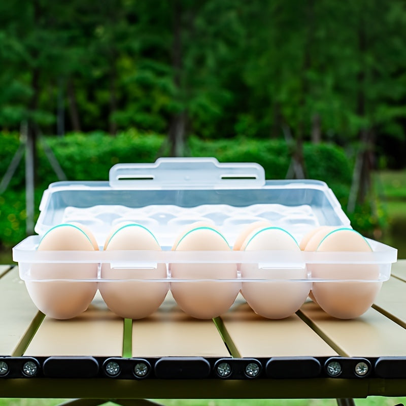 6/15/24 Compartment Shockproof Combinable Stackable Egg Storage Box, Food Grade Transparent, Portable for Refrigerator, Cabinet and Outdoor Camping, Egg Protection Container, BPA-Free